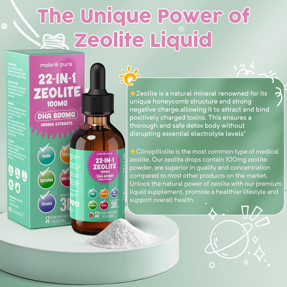 Molorik Pure kids daily drops supporting focus and immunity.