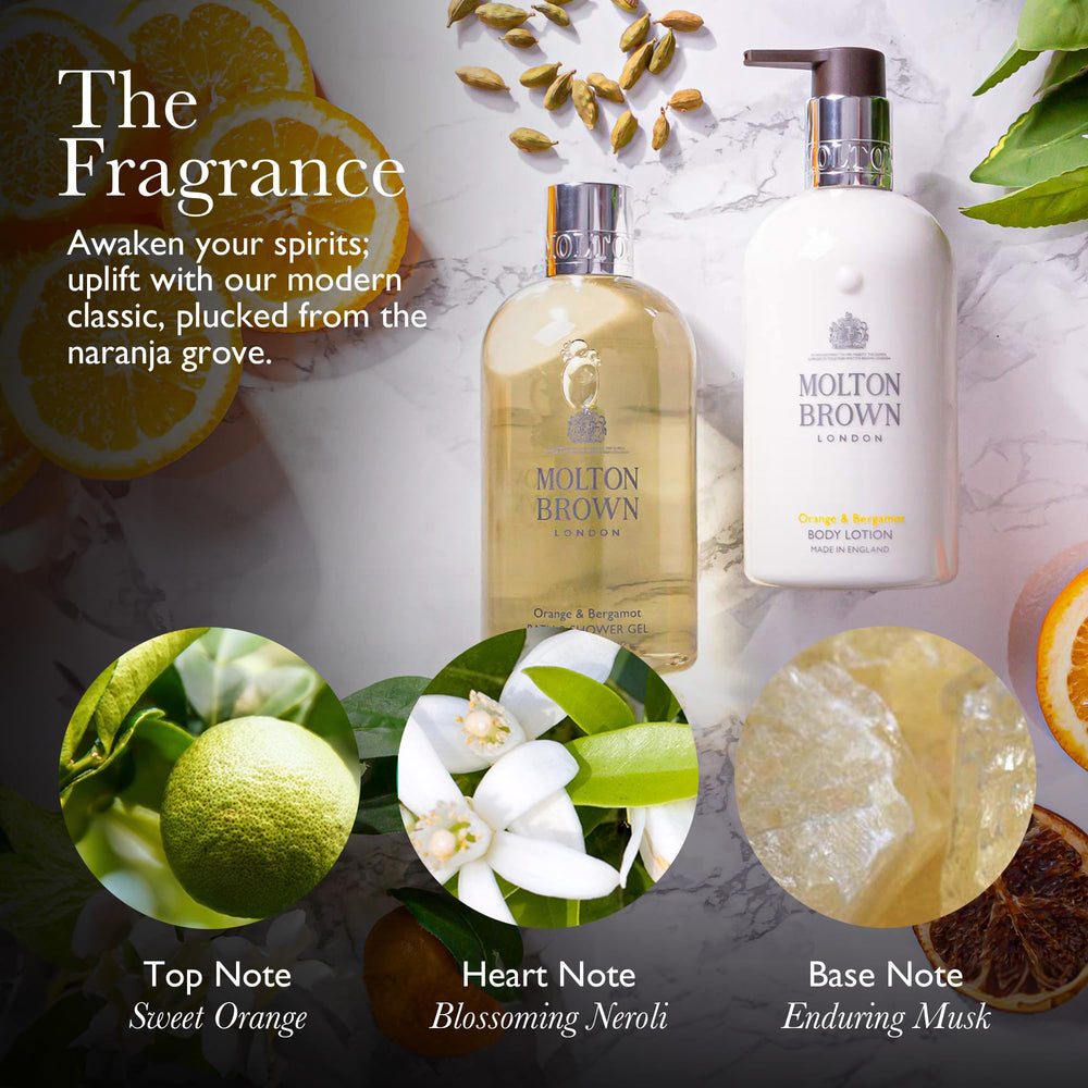 Molton Brown Orange & Bergamot fragrance fills room with fresh, uplifting notes.