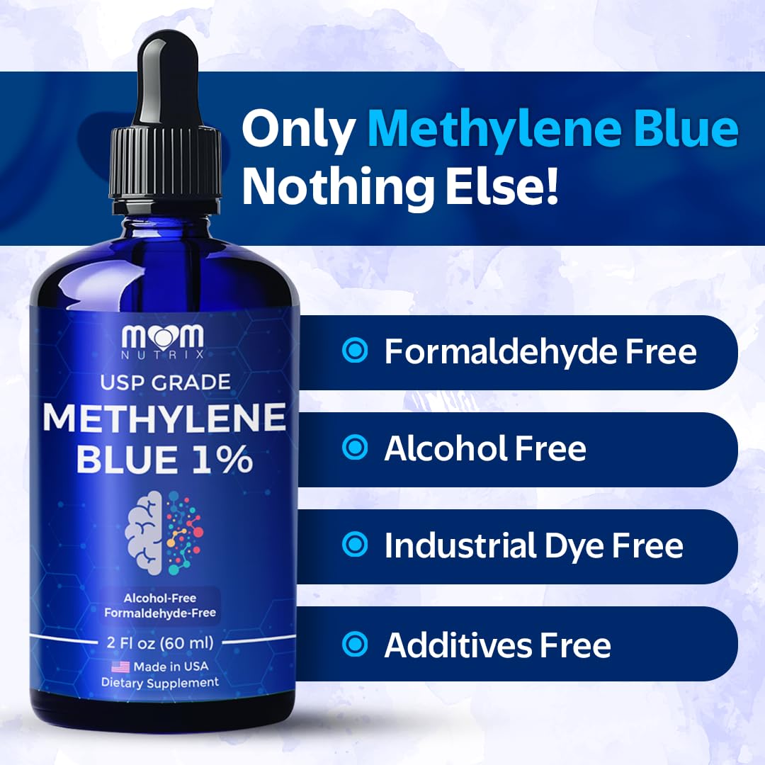 MOM NUTRIX 1% label detail highlights USP grade and third-party testing.