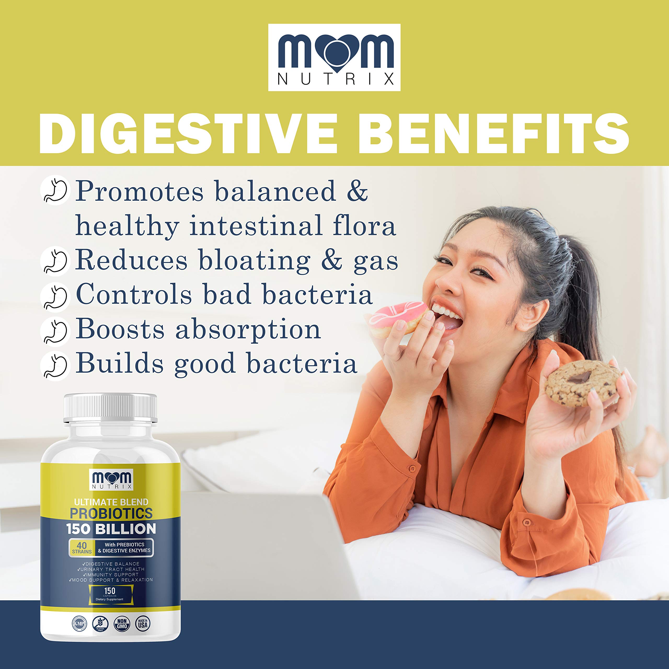 Capsules with organic prebiotic blend for digestive support