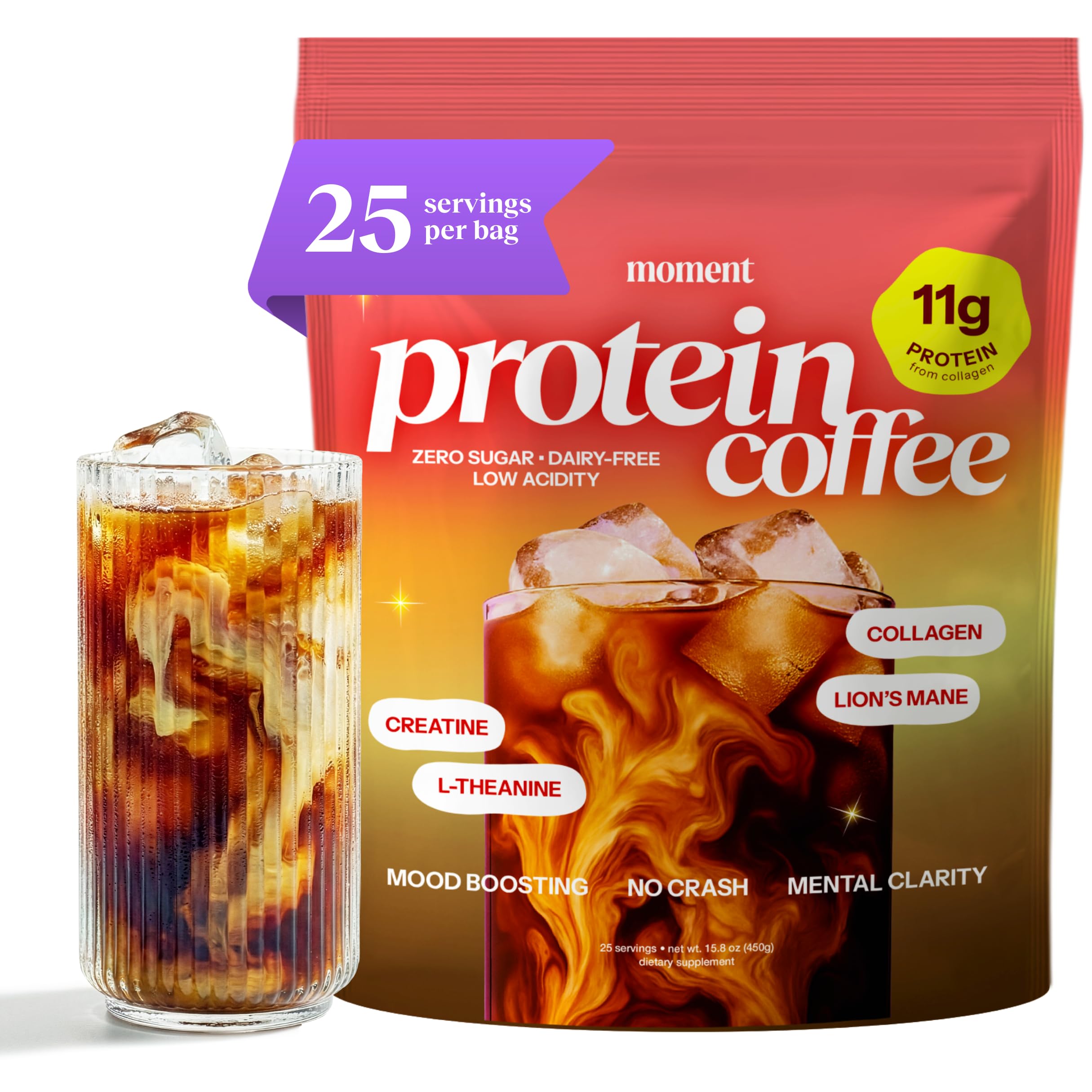 Moment Protein Coffee with Mushrooms cup—energizing morning ritual.
