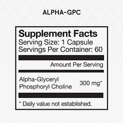 Momentous Alpha GPC capsules ideal for easy daily dosing to support focus and cognitive tasks.