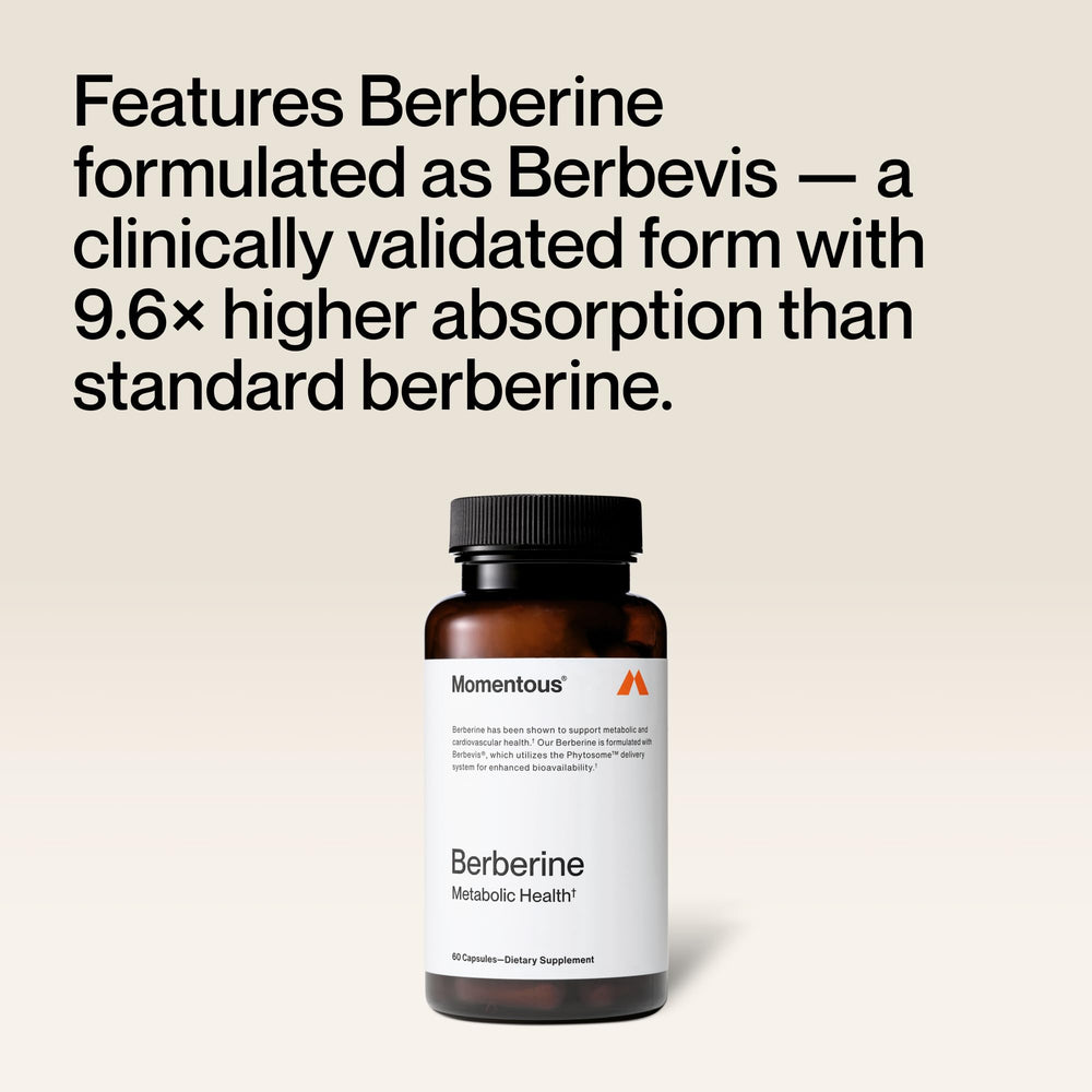 Momentous Berberine bottle on table for everyday wellness