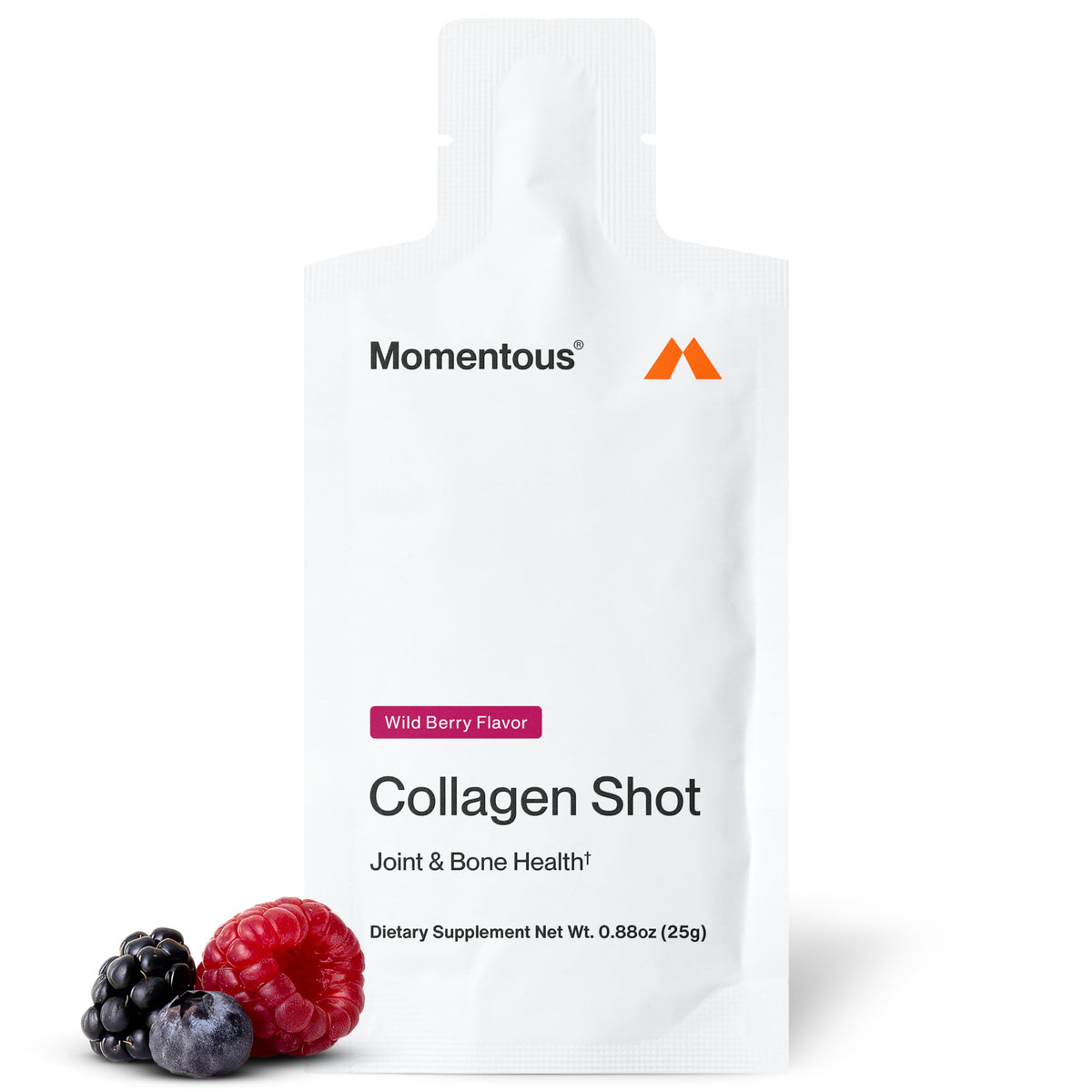 Momentous Collagen Shot bottle pour for convenient daily joint support