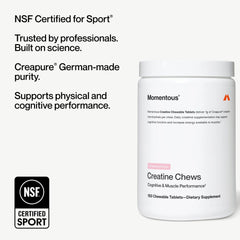Momentous Creatine Chews used post-workout to support energy and focus