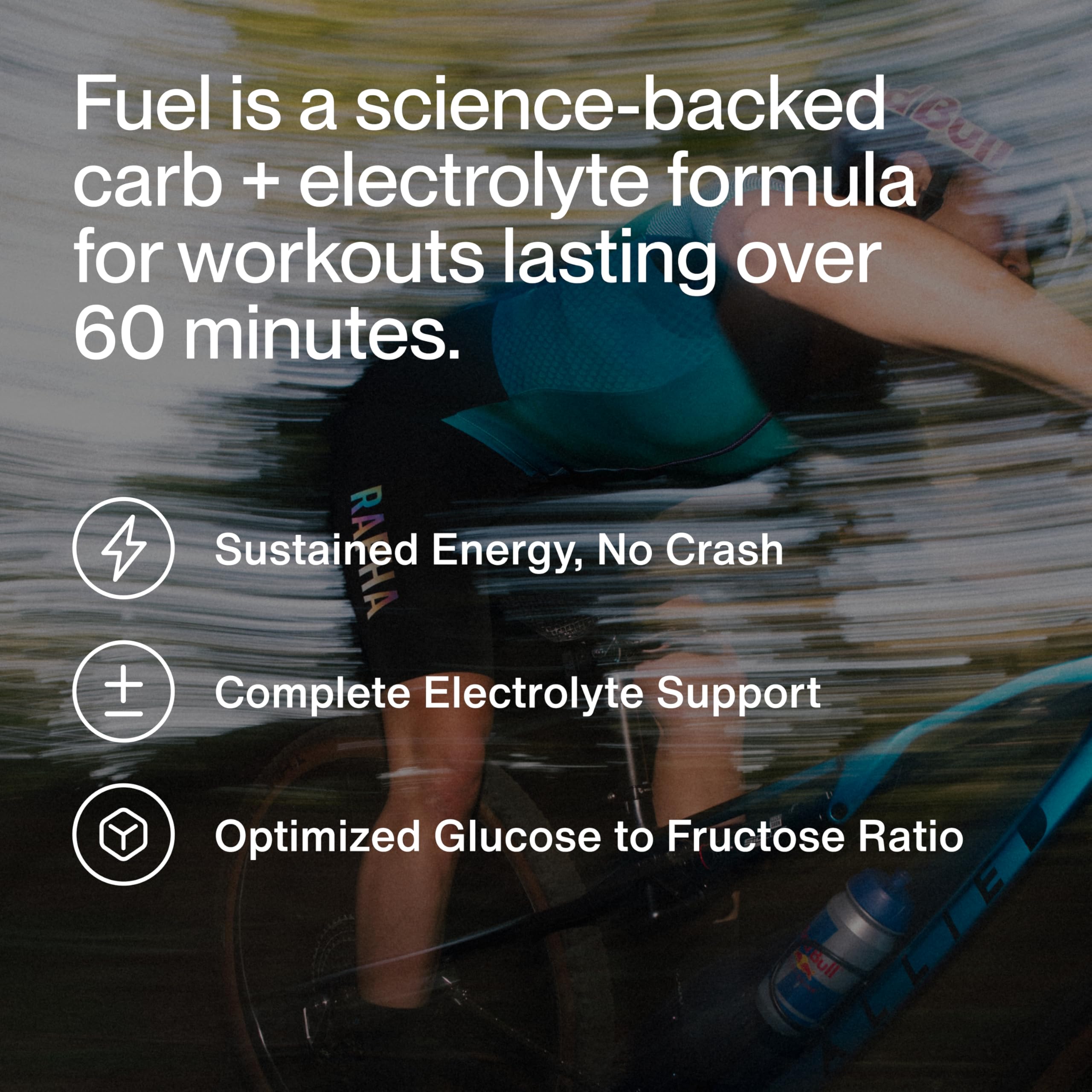 Momentous Fuel powder closeup ready to mix for workouts.
