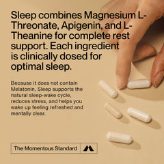 Momentous Nightly Sleep Pack magnesium L-Threonate detail for cognitive calm