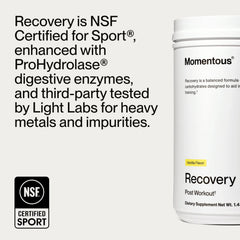 Momentous Recovery ProHydrolase digestive-enzyme close-up suggests enhanced digestion and absorption potential.