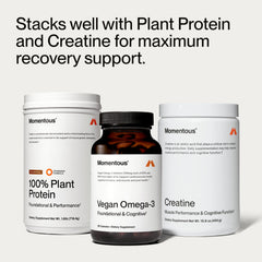 Momentous Vegan Omega-3 NSF-certified logo close-up for quality.