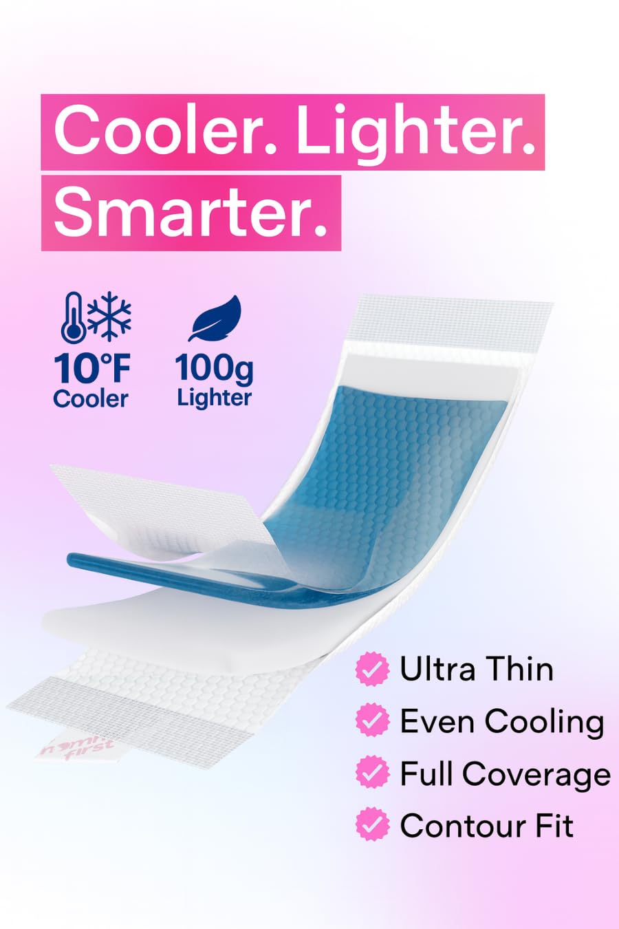 Mommy First witch hazel liners placed for added cooling and protection.