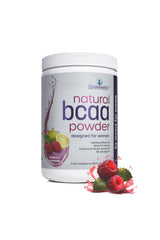 Momsanity BCaa pre-workout Raspberry Lemonade tub, ready for energizing workouts.