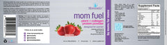 Momsanity MOM FUEL strawberry post-workout serve provides energy and joint-friendly collagen benefits.