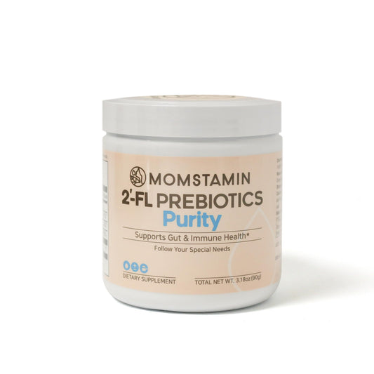 Scoop of MOMSTAMIN Purity powder for easy daily fiber integration