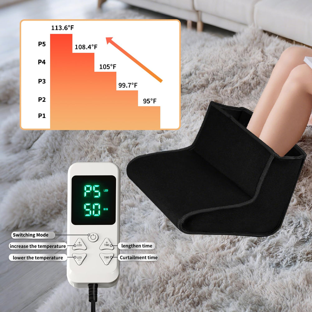 Monaggio smart remote controls therapy duration, temperature, and pulse modes