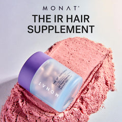 MONAT IR routine montage suggests a simple daily habit for hair care.