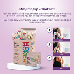 Monch Monch daily-use routine illustrates simple, portable fiber support.