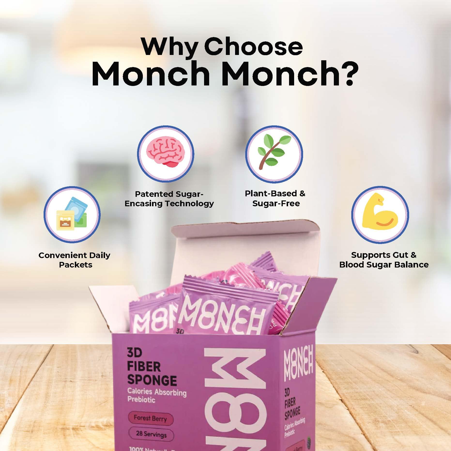 Monch Monch konjac gum fiber-dissolve-in-water shows smooth blending with a glass