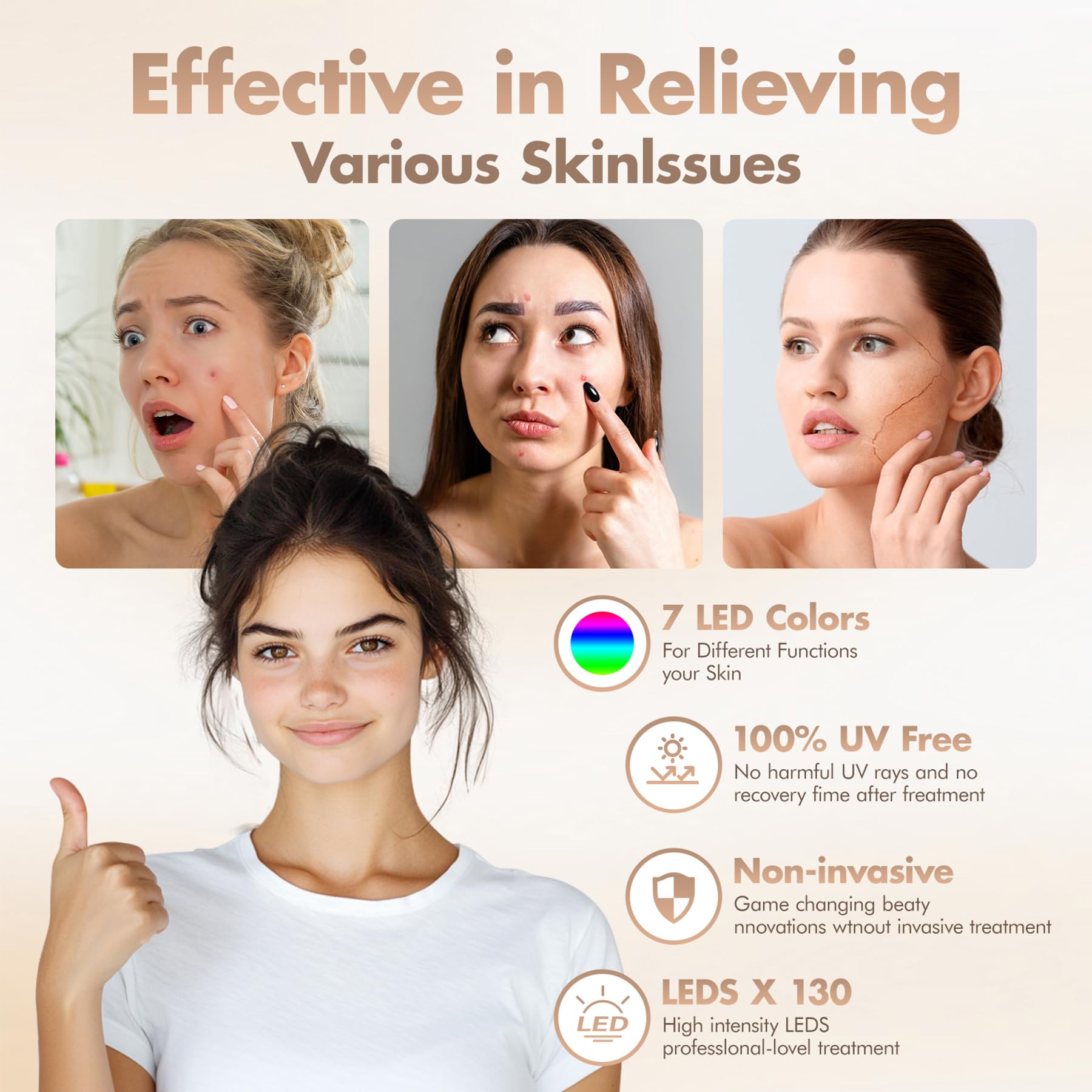 Monhallnow gift-ready LED mask in attractive packaging