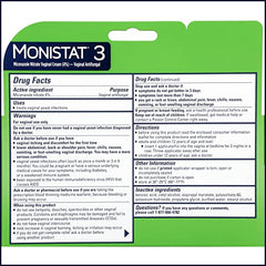 Monistat 3-Day pre-filled applicators pack simplifies application.