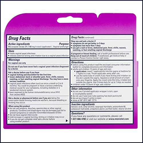 Monistat 7-Day Treatment applicators-pack for convenient at-home use.