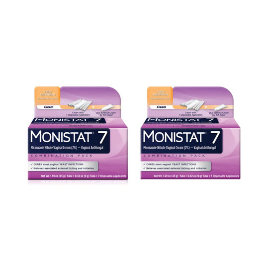 Monistat 7-Day Treatment box with disposable applicators for convenient daily use.
