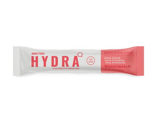 Mons Pura Hydra Watermelon powder ready to recharge after workouts