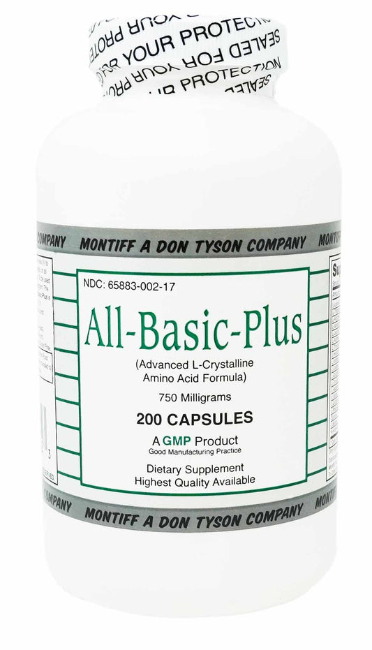 Montiff All Basic Plus advanced amino acid formula bottle supports balanced amino acid intake