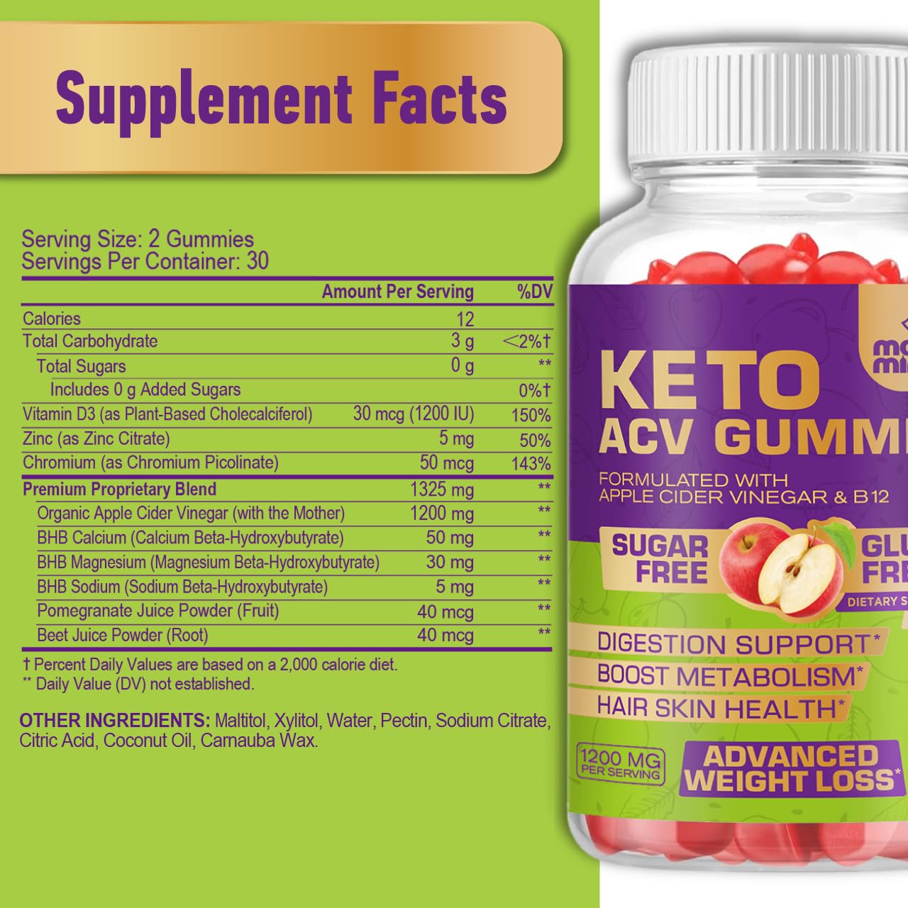 Mood Mingle Keto ACV Gummies 2-pack packaging suggests value and convenience.