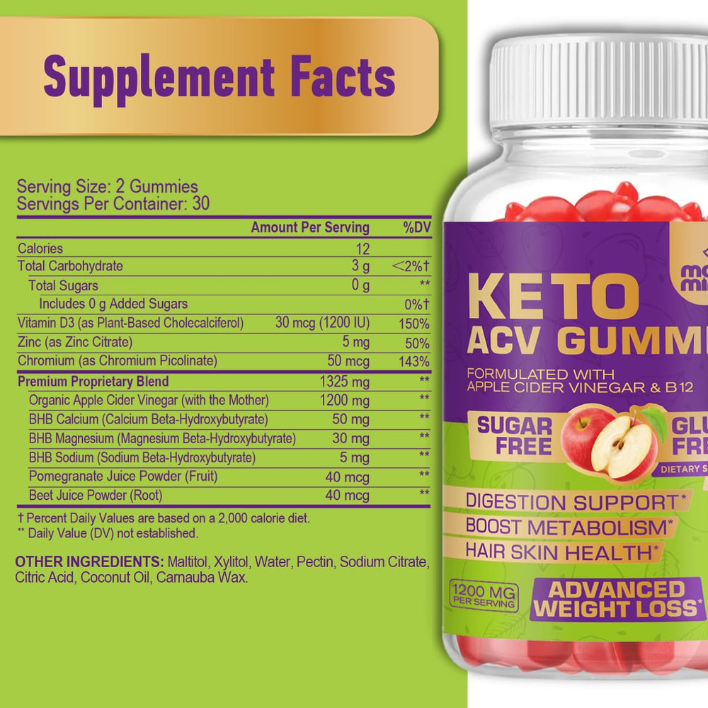 Mood Mingle Keto ACV Gummies 2-pack packaging suggests value and convenience.