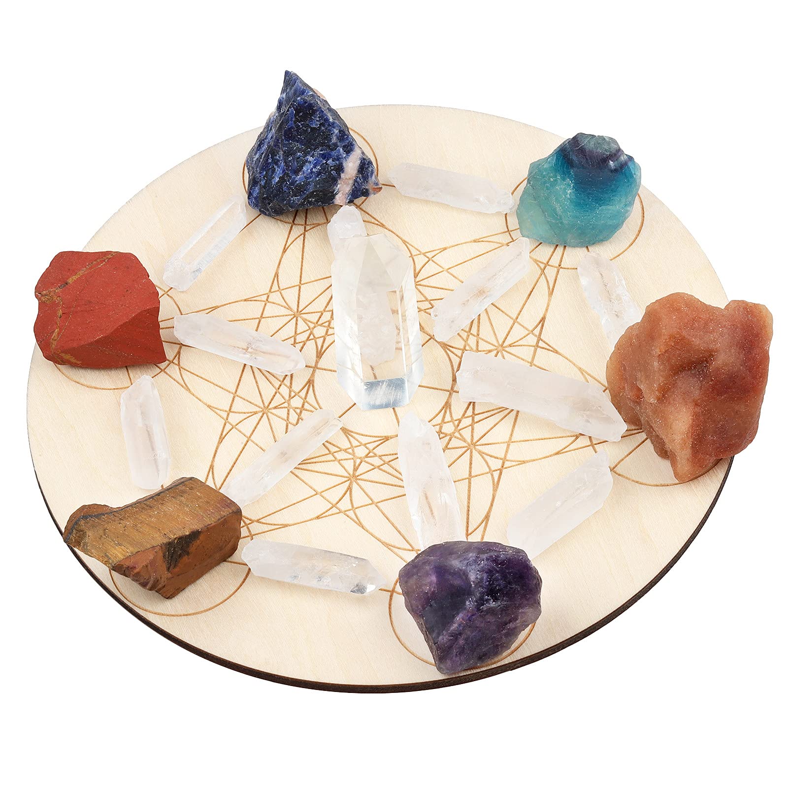 Mookaitedecor Metatron's Cube Grid Board for focused meditation and balanced energy
