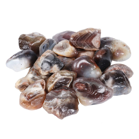 Mookaitedecor striped agate rough stones for home decor and DIY crafts.