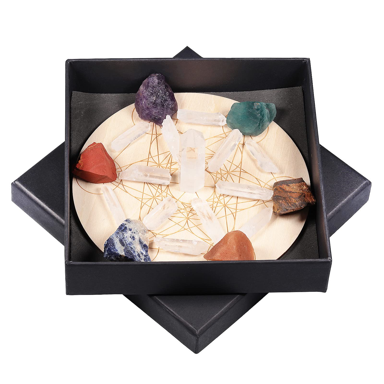 Mookaitedecor Wooden Metatron's Geometry Board adds sturdy grid support