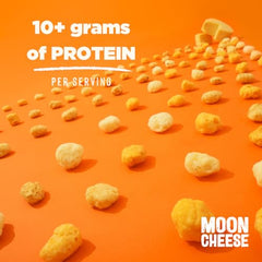 Moon Cheese Crunchy cheese snacks deliver a satisfying snap and tasty protein boost.