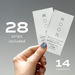 MOON enamel-safe formula visual emphasizing gentle whitening for teeth care