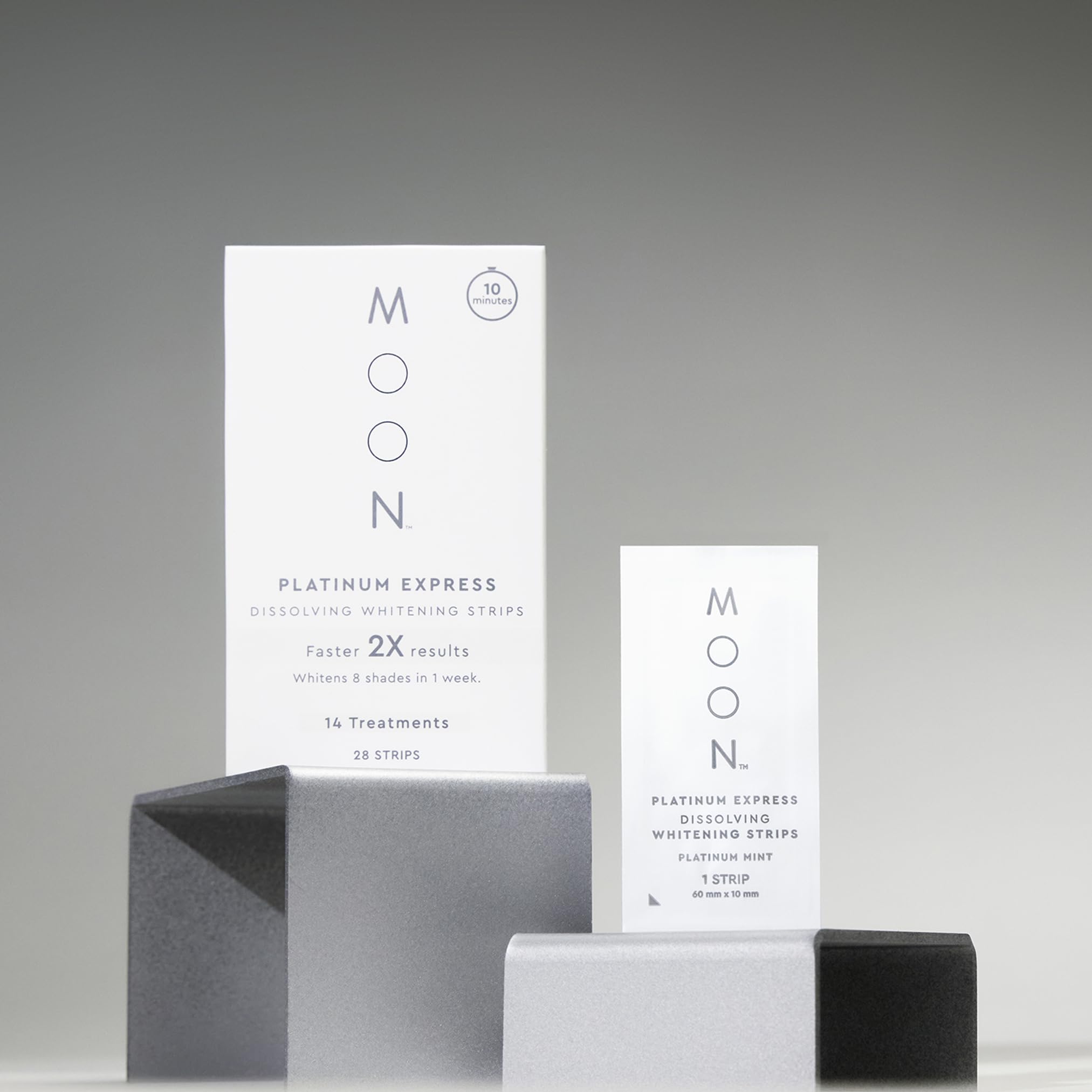 MOON strip contouring to teeth showing comfortable fit and secure stay