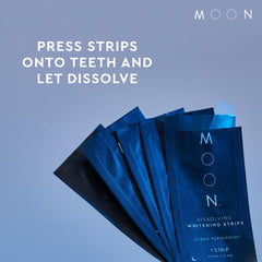 MOON dissolving strips peppermint breath leaves fresh mouthfeel