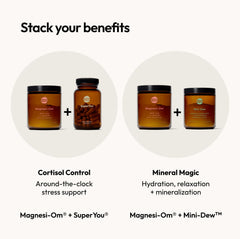 Berry-flavored Magnesi-Om powder ready for your nightly ritual.