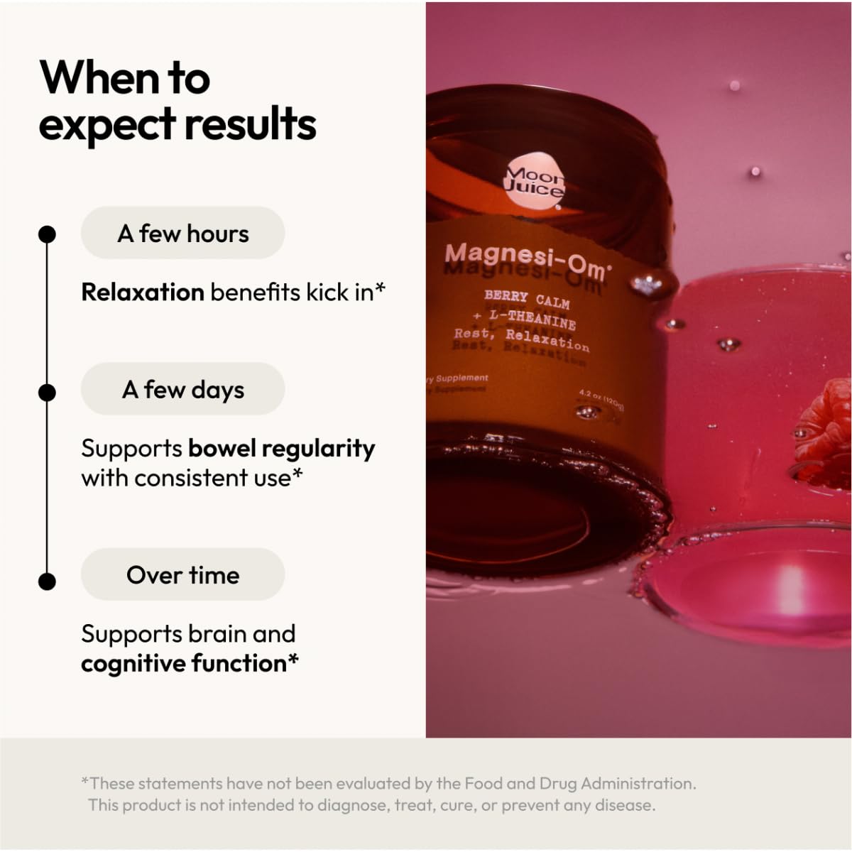 Ingredients highlight chelated magnesium forms and L-Theanine in Magnesi-Om.