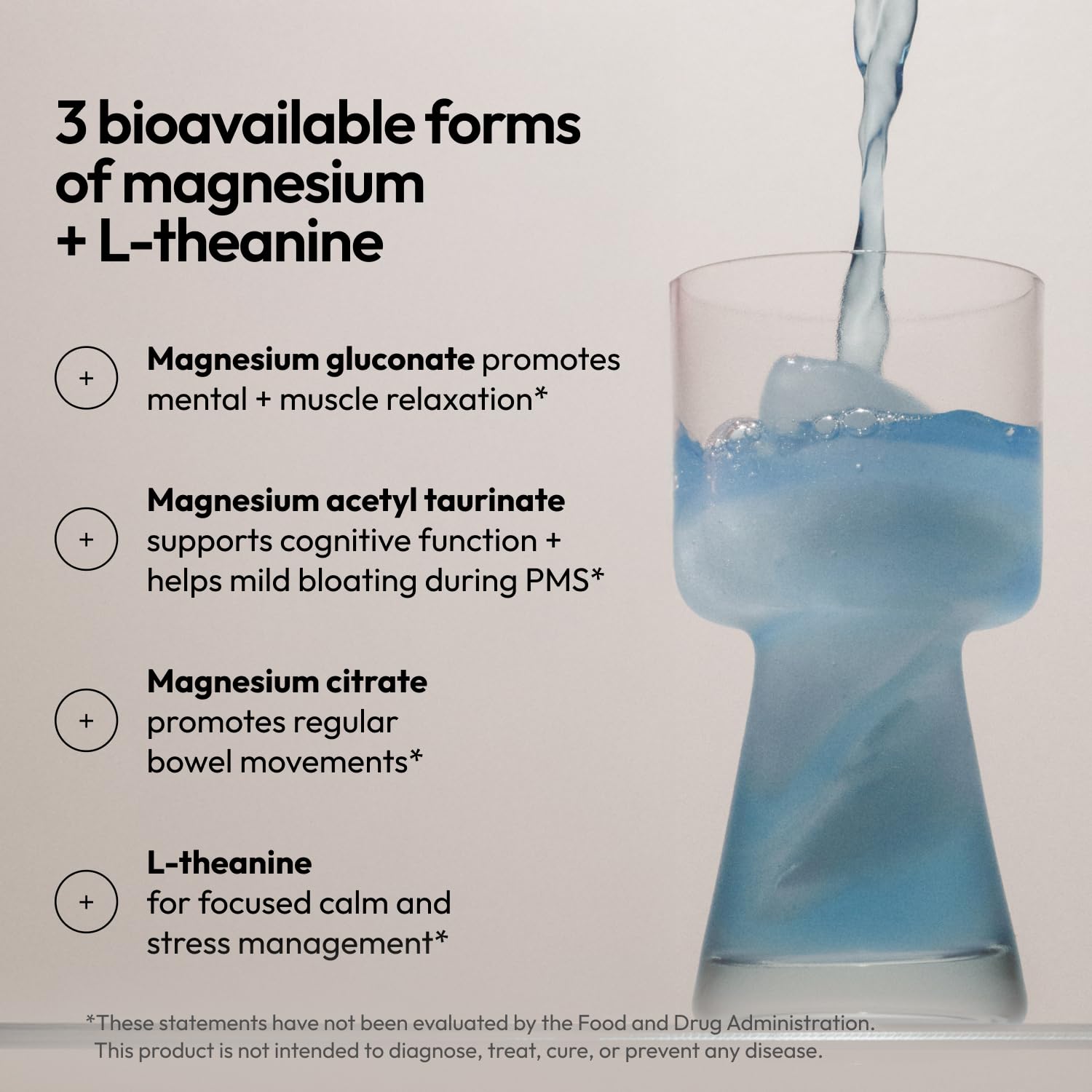 Moon Juice Magnesi-Om powder being poured into a glass for relaxing routines.