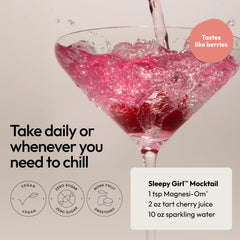 Moon Juice Magnesi-Om powder in a glass of sparkling water for a refreshing ritual