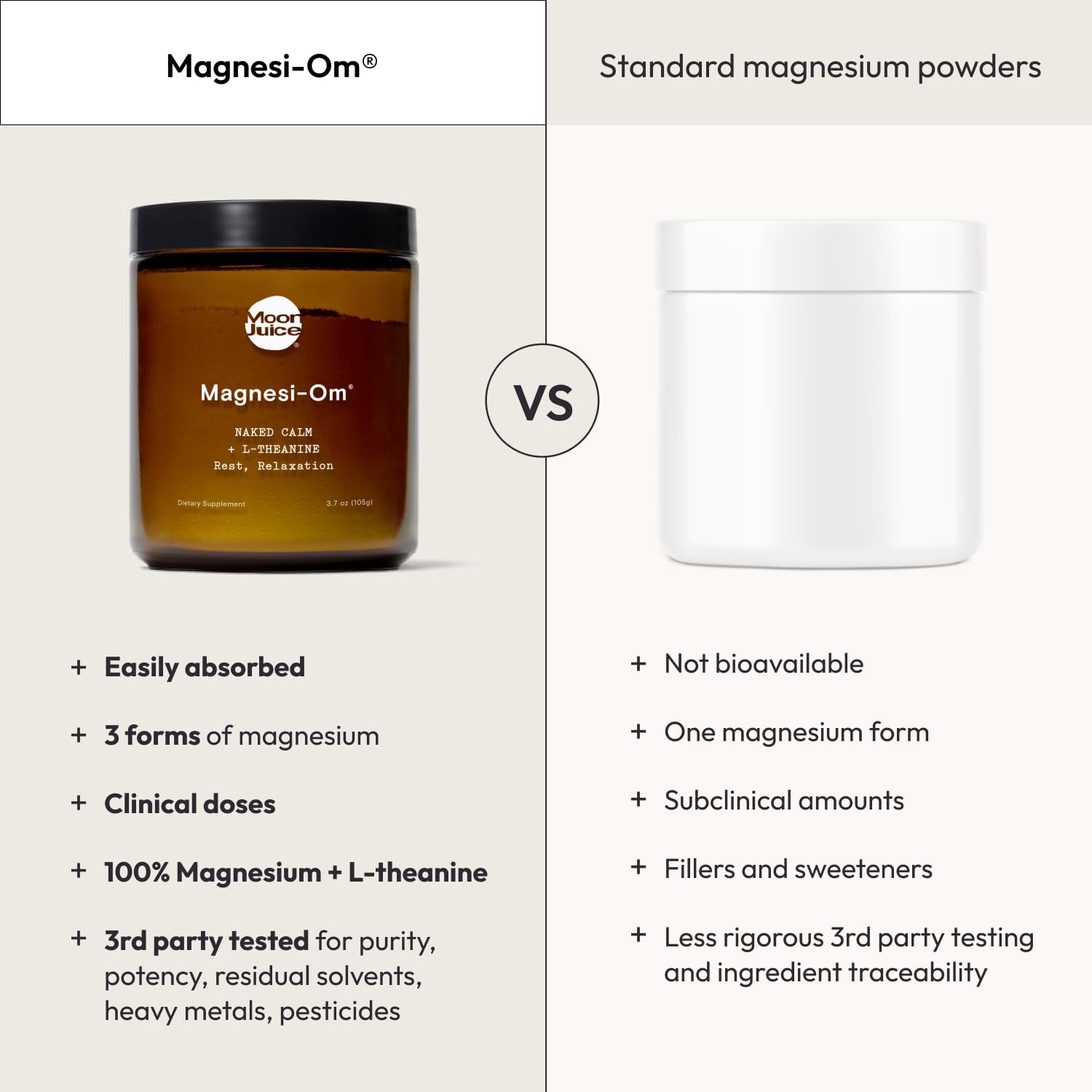 Moon Juice Magnesi-Om ingredients panel highlights chelated magnesium blend.