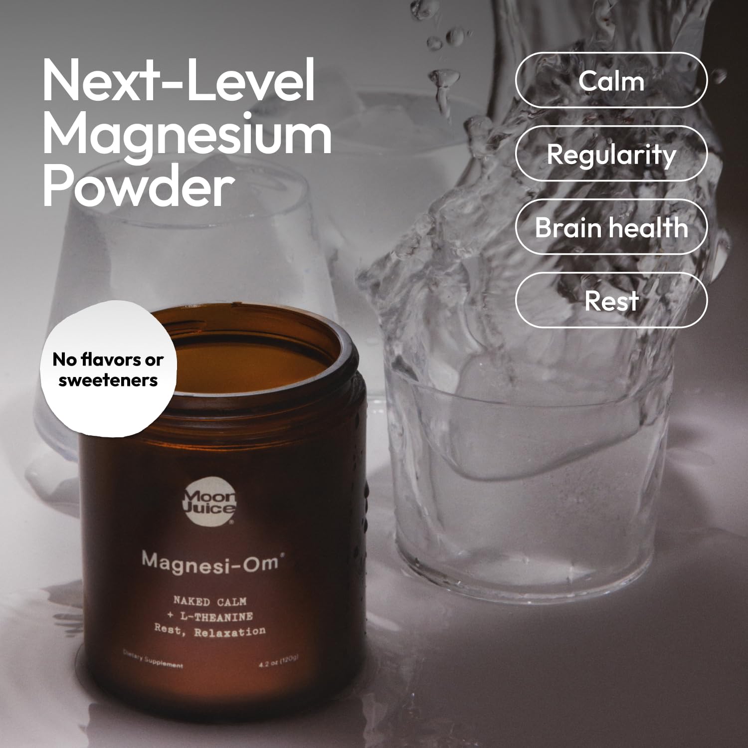 Moon Juice Magnesi-Om powder scoop for easy daily dosing and calm.