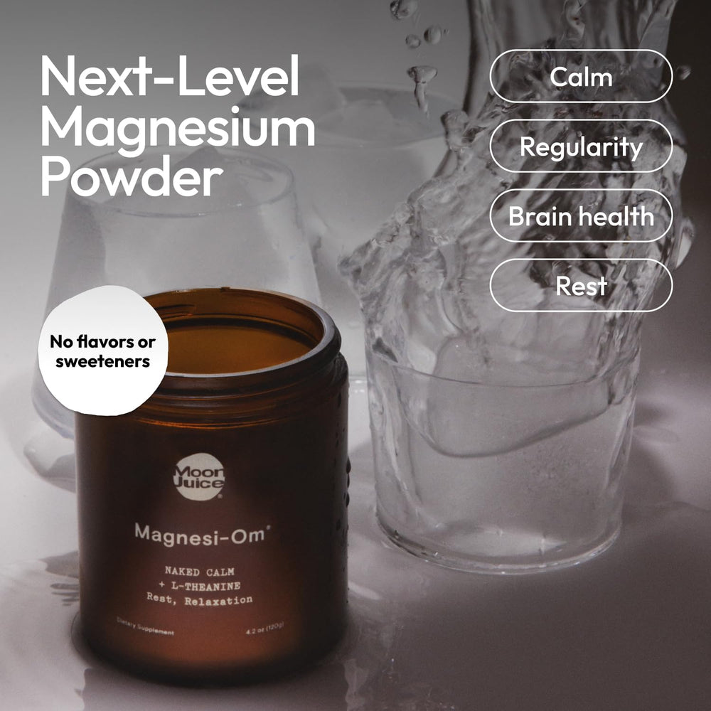 Moon Juice Magnesi-Om powder scoop for easy daily dosing and calm.