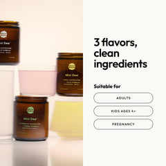 Moon Juice Mini Dew lid open reveals the jar-ready packaging.