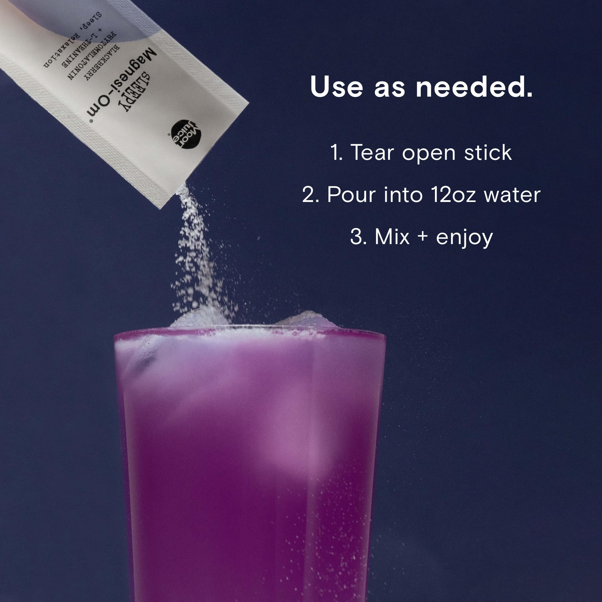 Moon Juice Sleepy Magnesi-Om dissolves quickly in water for easy use