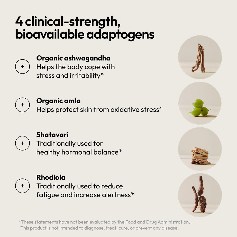 Moon Juice SuperYou ashwagandha botanicals blend for stress resilience and balance.