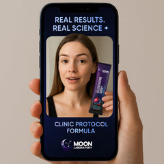 Moon Laboratory pomegranate infusion zero sugar formula for a refreshing daily beauty ritual.