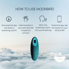 Moonbird breathing tool compact design suited for travel.