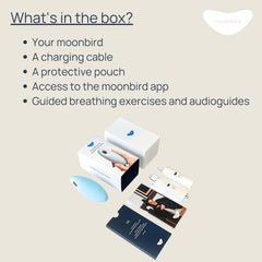 Moonbird breathing tool screen-free device for quick relief.