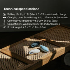 Moonbird rechargeable battery enables screen-free relaxation anywhere.